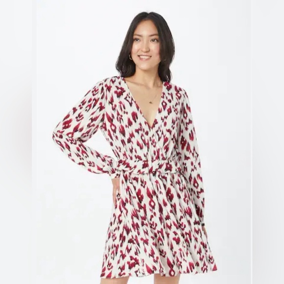 Scotch & Soda printed V-neck Mini Dress size 12 - Picture 1 of 15